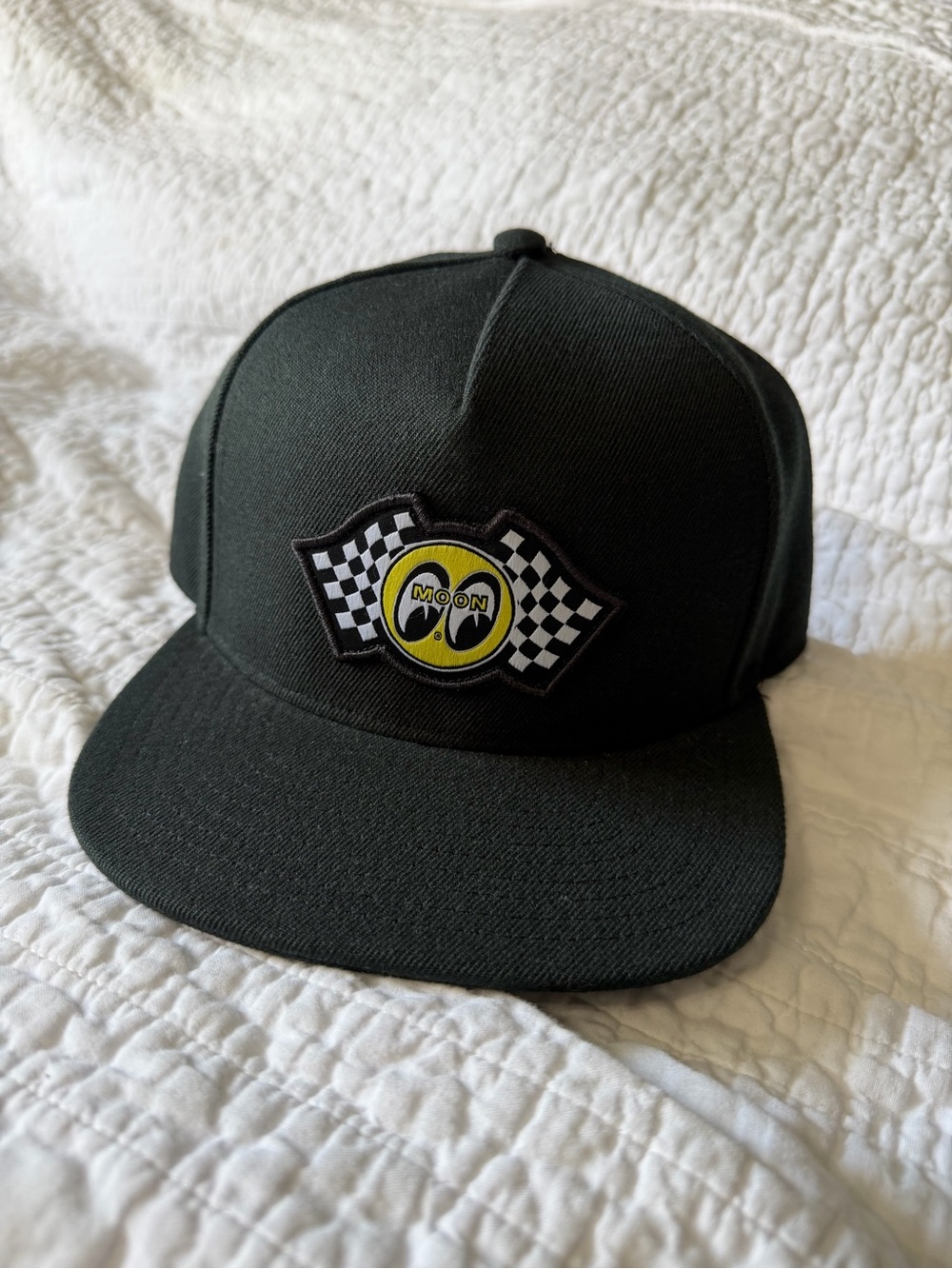 Moon x Vans Black  Snapback Hat with Yellow Moon Patch